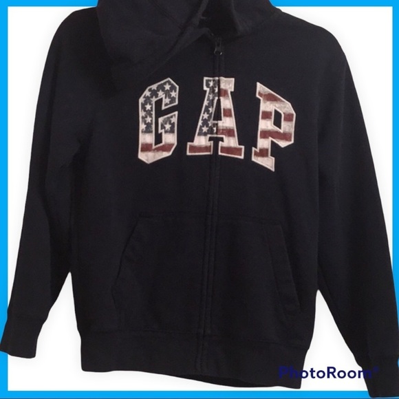 Gap America hoodie USA 🇺🇸 HOST PICK sz Large flag boys fourth July unisex - Picture 1 of 12
